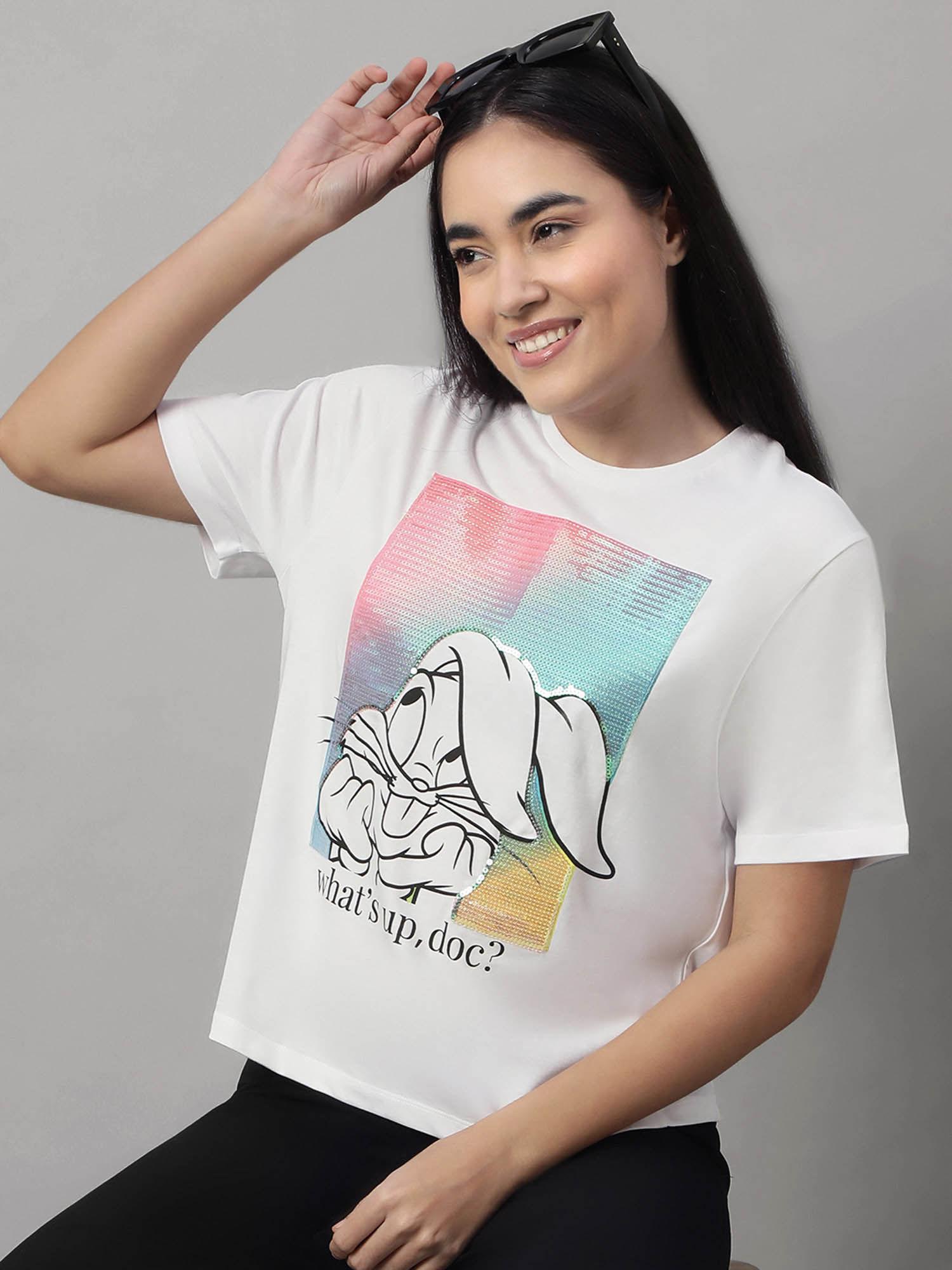 looney tunes graphic relaxed fit tshirt for women