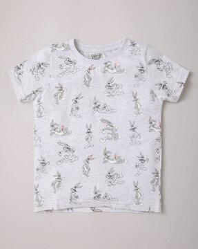 looney tunes print round-neck t-shirt