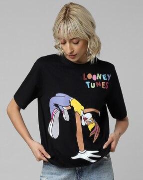 looney tunes print round-neck t-shirt