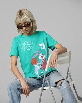 looney tunes print round-neck t-shirt