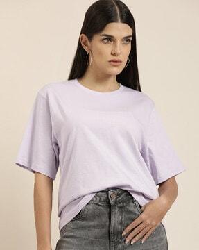 loose fit crew-neck cotton t-shirt