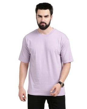 loose fit crew-neck t-shirt with short sleeves