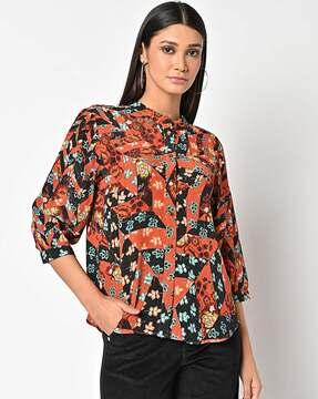 loose fit floral print shirt