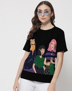 loose fit graphic print t-shirt