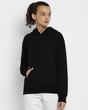 loose fit hoodie with kangaroo pocket