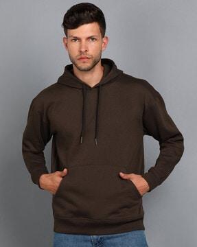 loose fit hoodie with kangaroo pocket