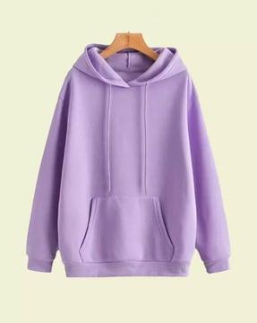 loose fit hoodie with kangaroo pockets