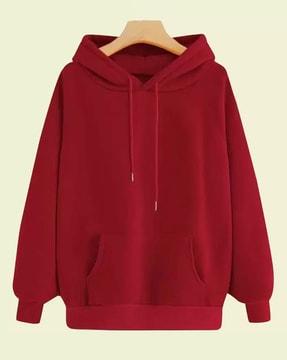 loose fit hoodie with kangaroo pockets