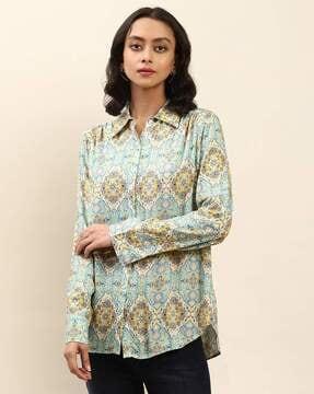 loose fit printed shirt