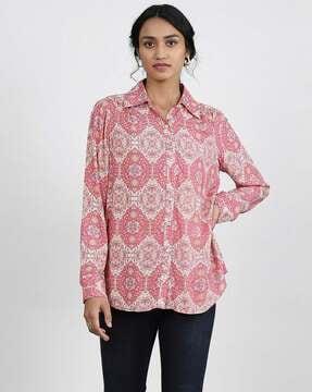 loose fit printed shirt