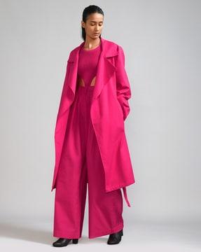 loose fit trench coat with insert pockets