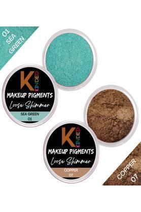 loose shimmer makeup foil pigments powder eyeshadow - sea green copper