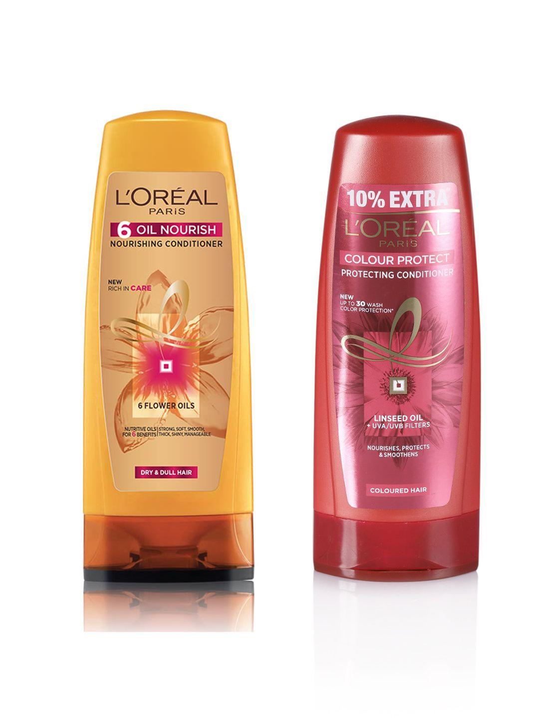 loreal paris set of 6 oil nourish & colour protecting hair conditioner
