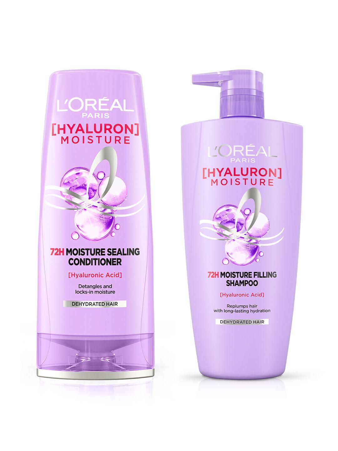 loreal paris set of hyaluron moisture 72h shampoo 1000 ml & conditioner 180 ml
