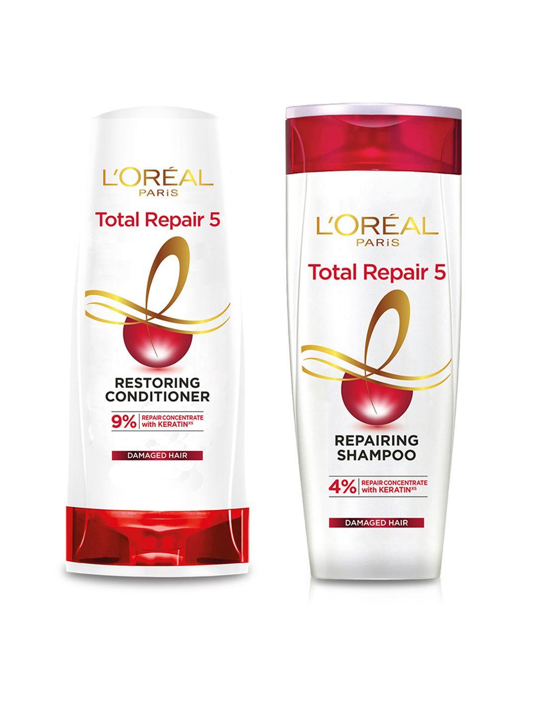 loreal paris set of total repair 5 advanced repairing shampoo 360 ml & conditioner 175 ml