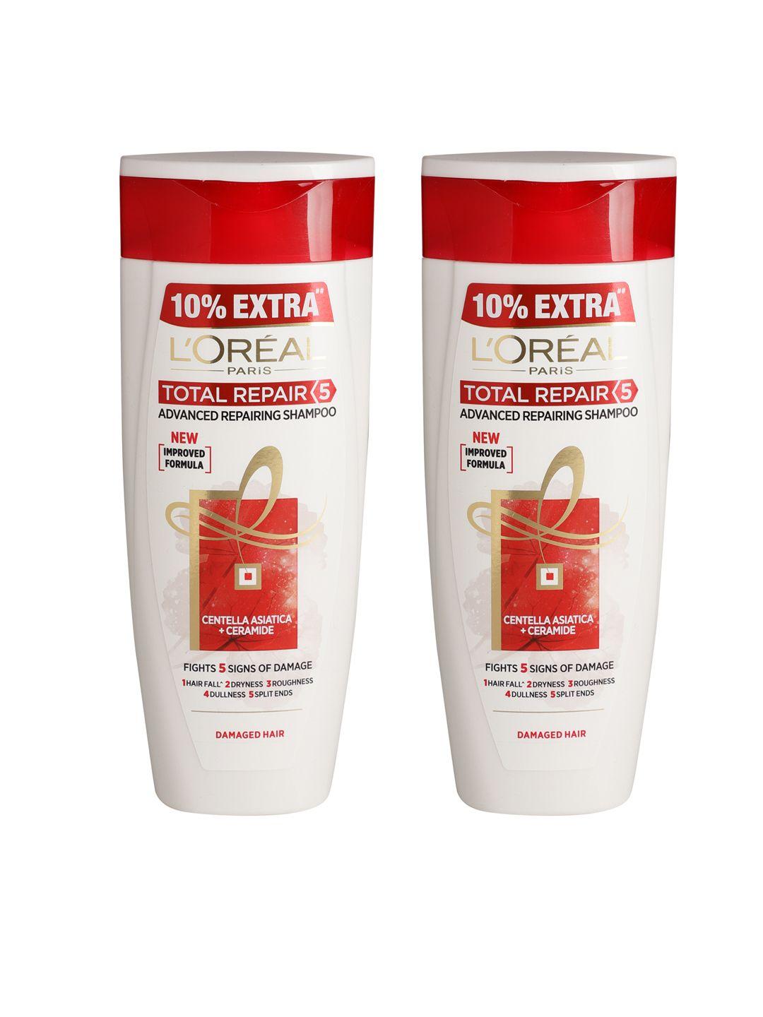 loreal pack of 2 women hair expertise total repair 5 shampoos