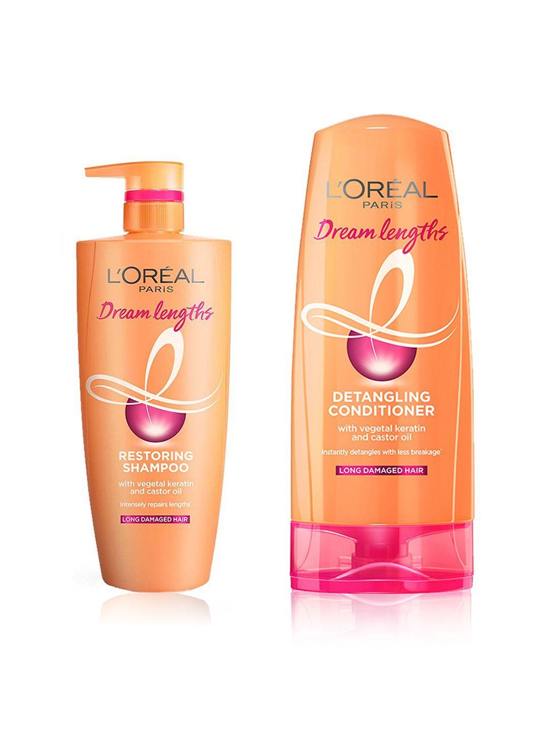 loreal paris dream length restoring shampoo 650ml & detangling conditioner 180ml