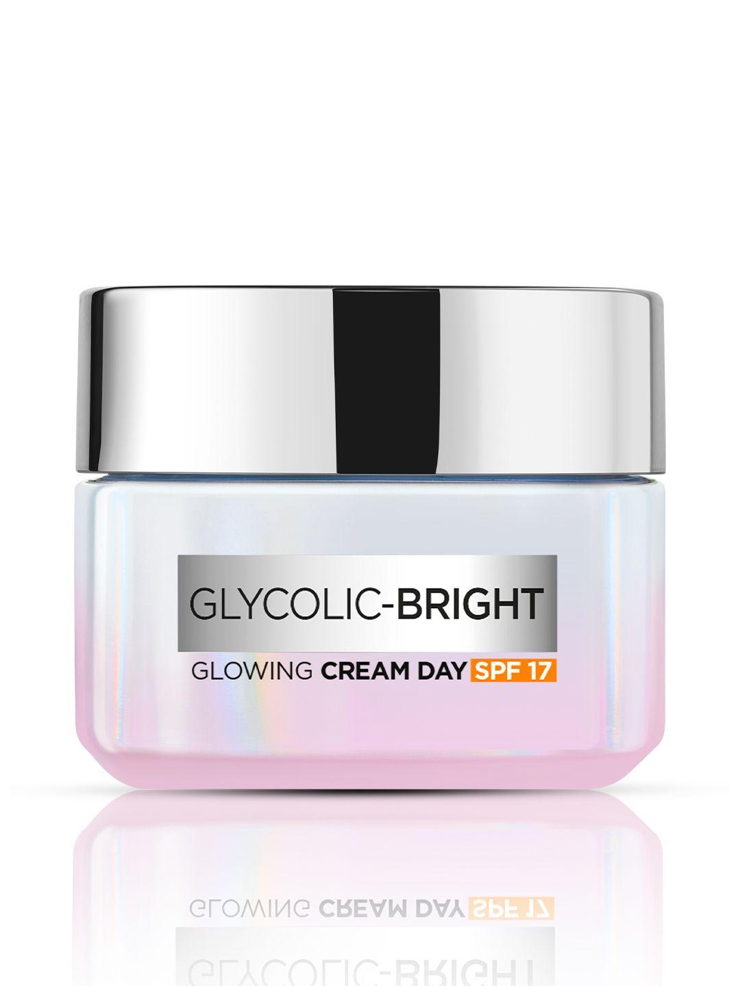 loreal paris glycolic bright day cream with spf 17 for dark spot reduction - 15ml