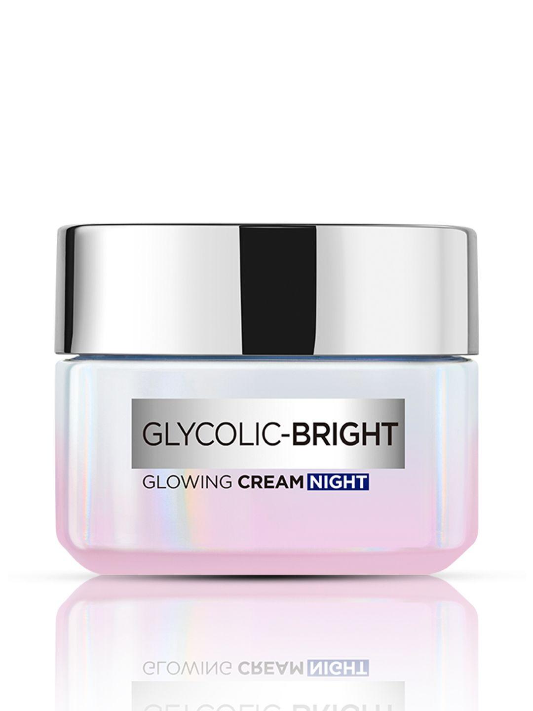 loreal paris glycolic bright glowing night cream for dark spot removal - 15 ml