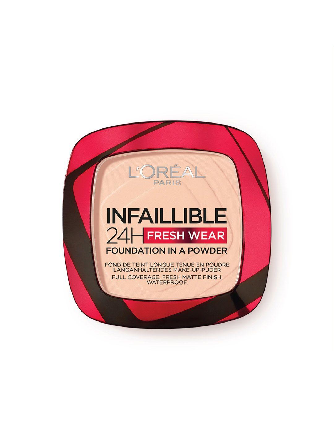 loreal paris infallible 24h fresh wear waterproof powder foundation 9 g - rose sand 180