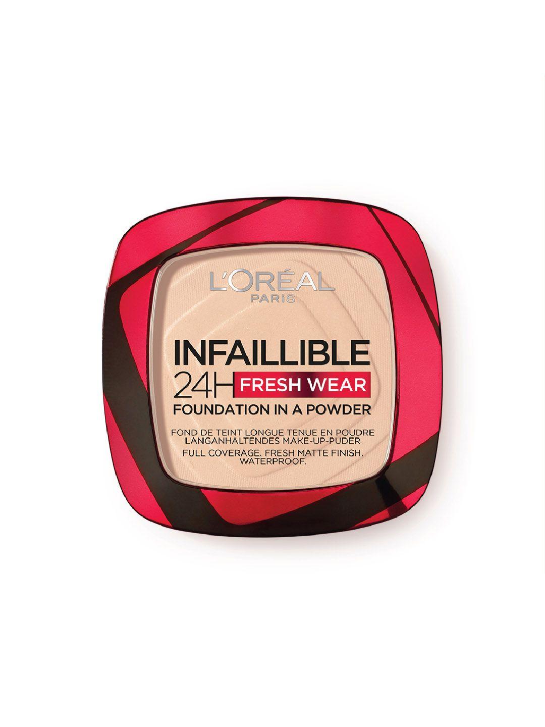 loreal paris infallible 24h fresh wear waterproof powder foundation 9g- ivory 020