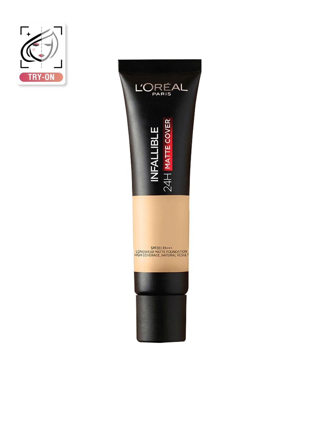 loreal paris infallible 24h matte cover spf20 pa+++ liquid foundation 35ml- light ivory 30