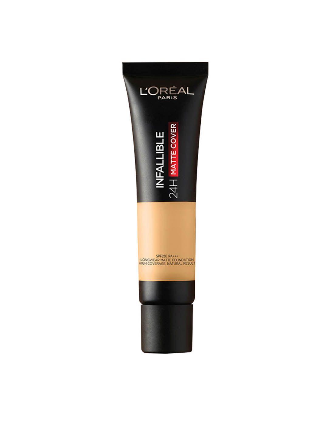 loreal paris infallible 24h matte cover spf20 pa+++ longwear liquid foundation 35ml - fair linen 105