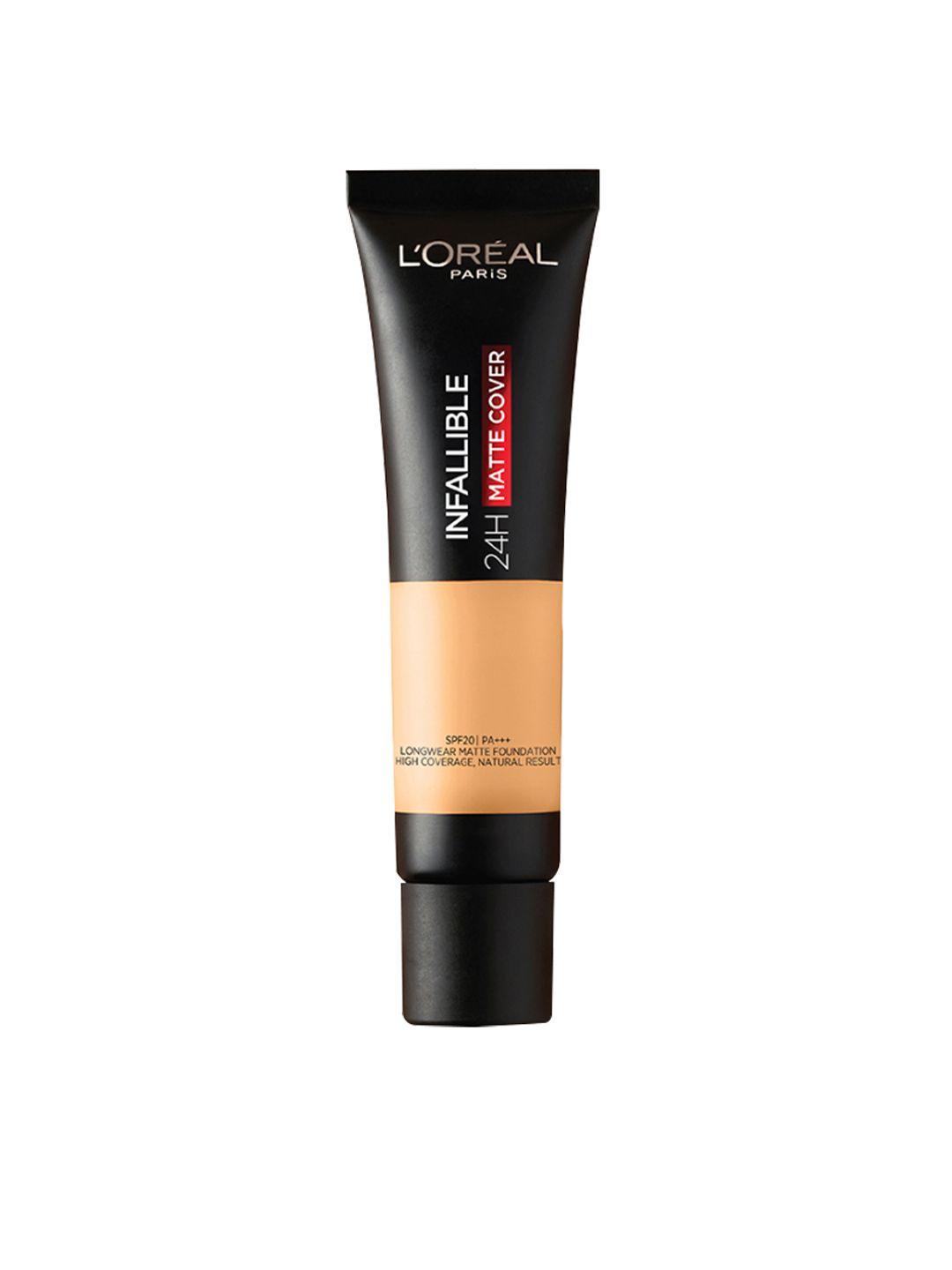 loreal paris infallible 24h matte cover spf20 pa++ liquid foundation- 118 rose linen