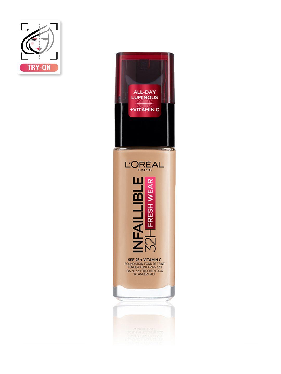 loreal paris infallible 32h fresh wear foundation with vitamin c 30 ml - golden beige 140