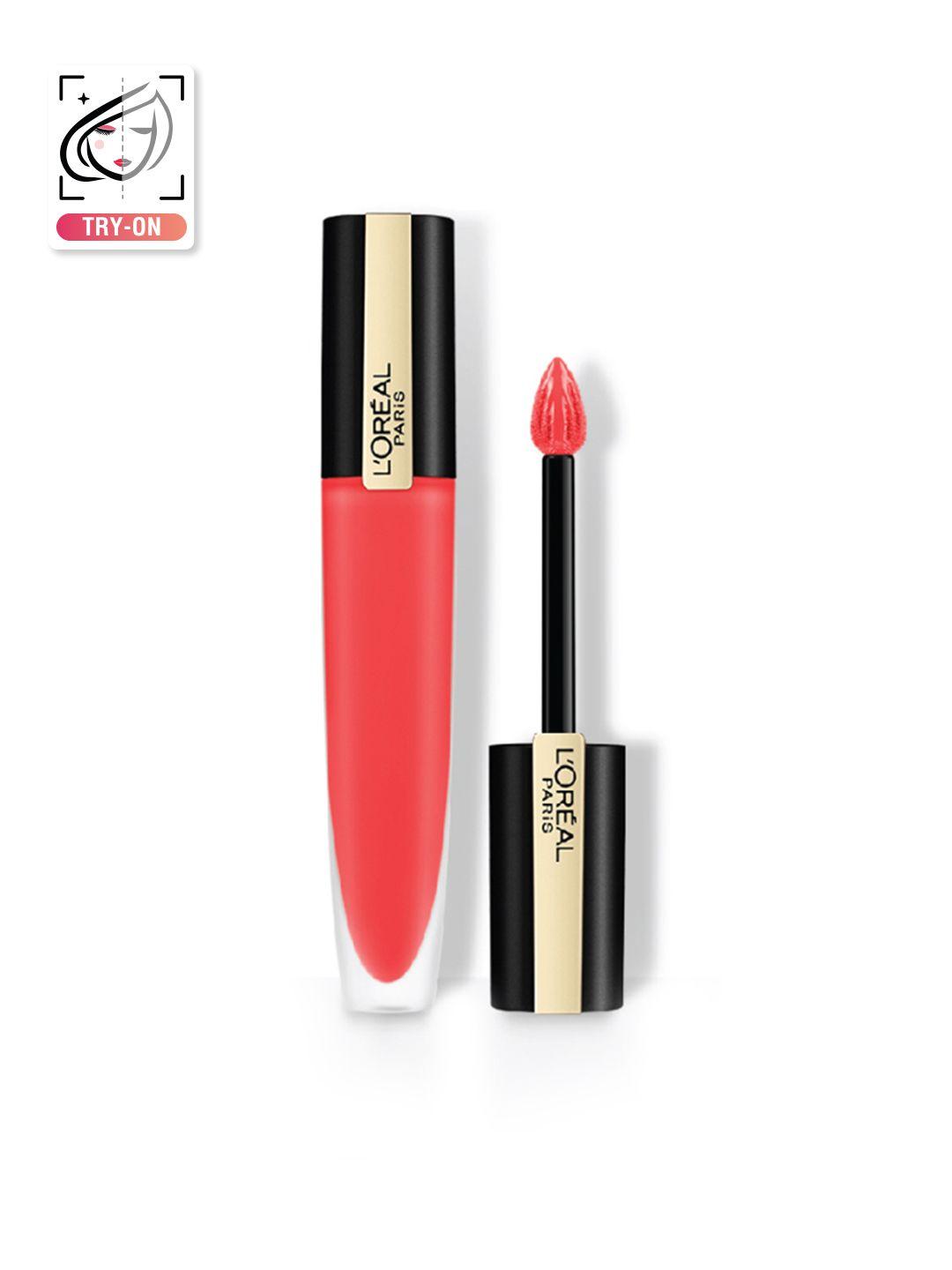 loreal paris rouge signature matte  liquid lipstick  7 ml - i radiate 132