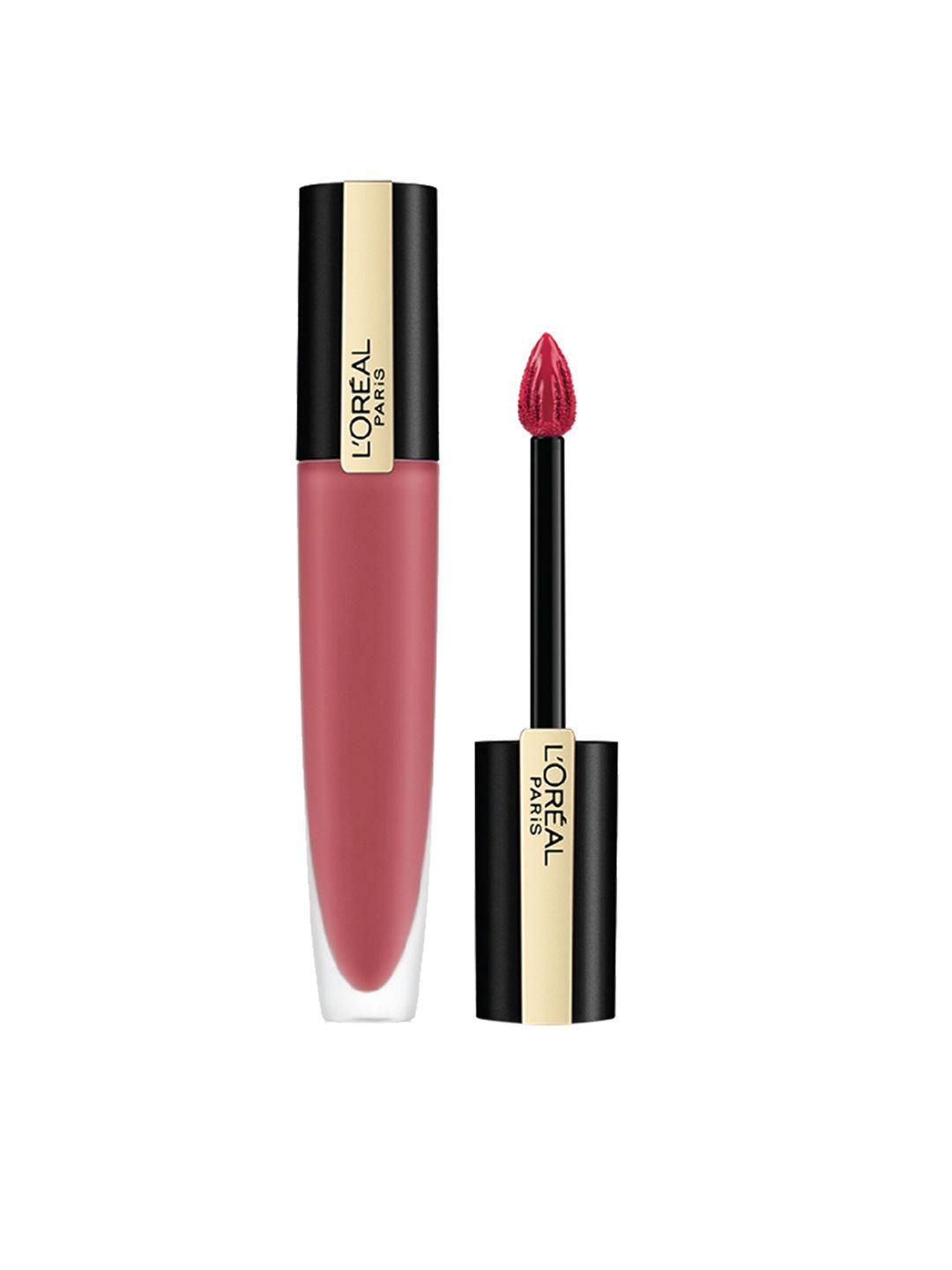 loreal paris rouge signature matte liquid lipstick-i liberate 143