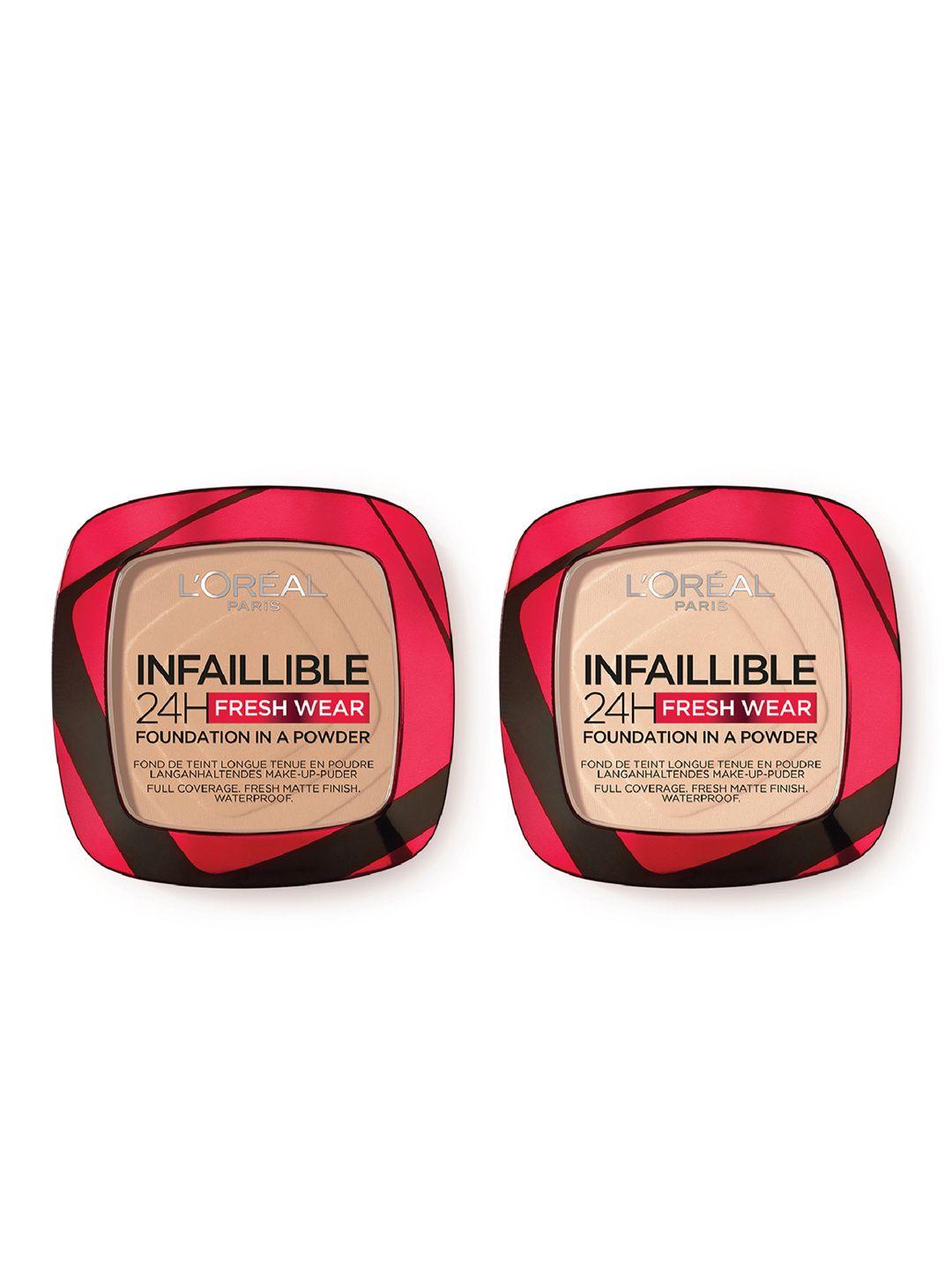 loreal paris set of 2 infallible 24h fresh wear foundation - ivory 020 & vanilla 120