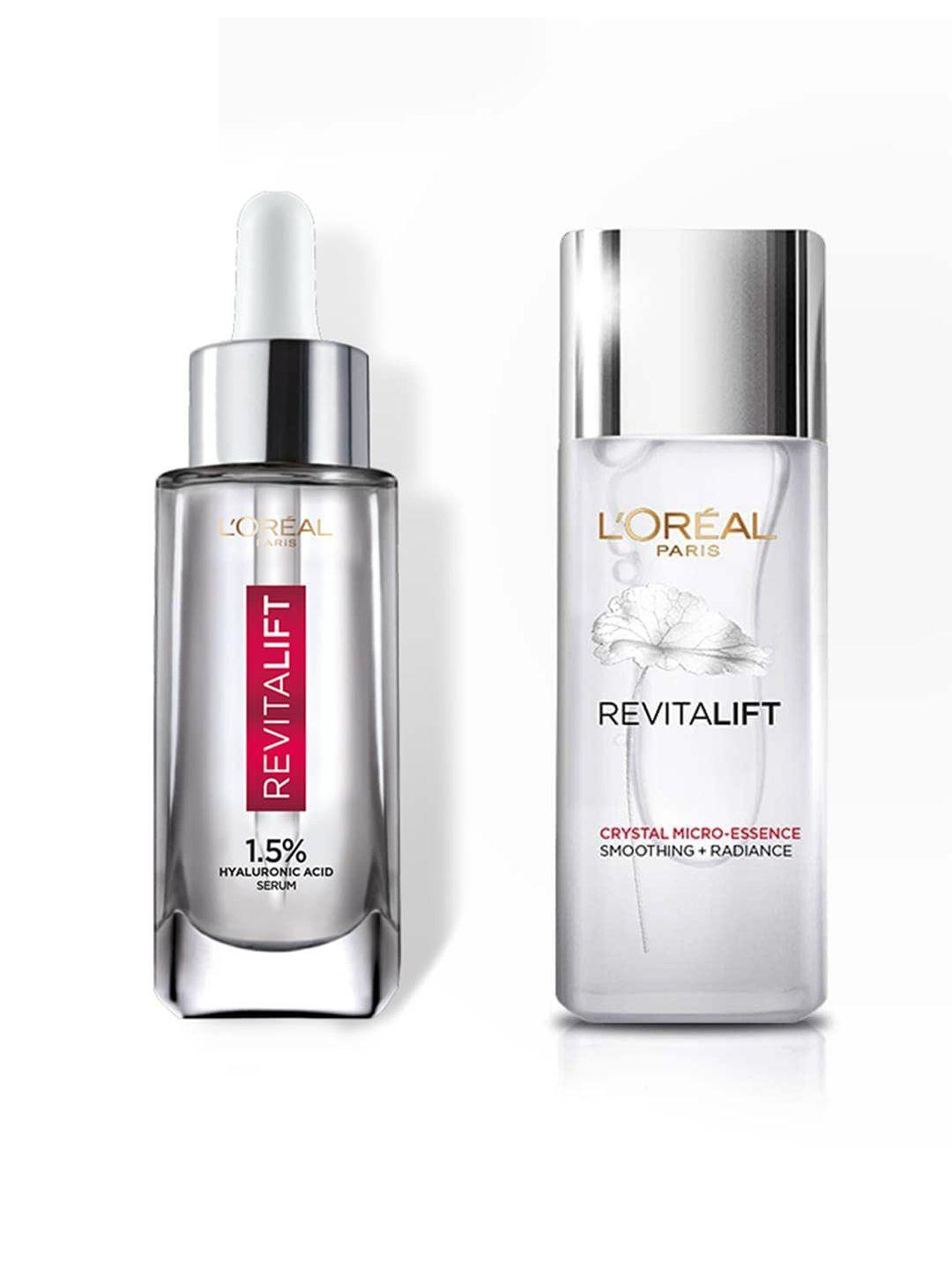 loreal paris set of revitalift crystal micro-essence & 1.5% hyaluronic acid face serum