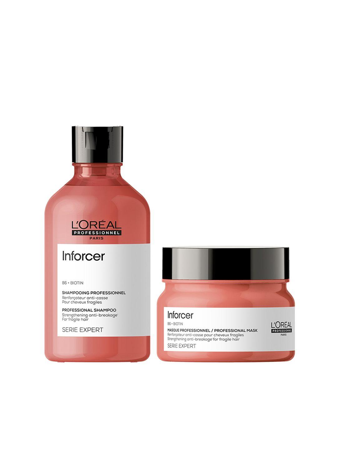 loreal professionnel serie expert inforcer shampoo + mask with b6 biotin for fragile hair