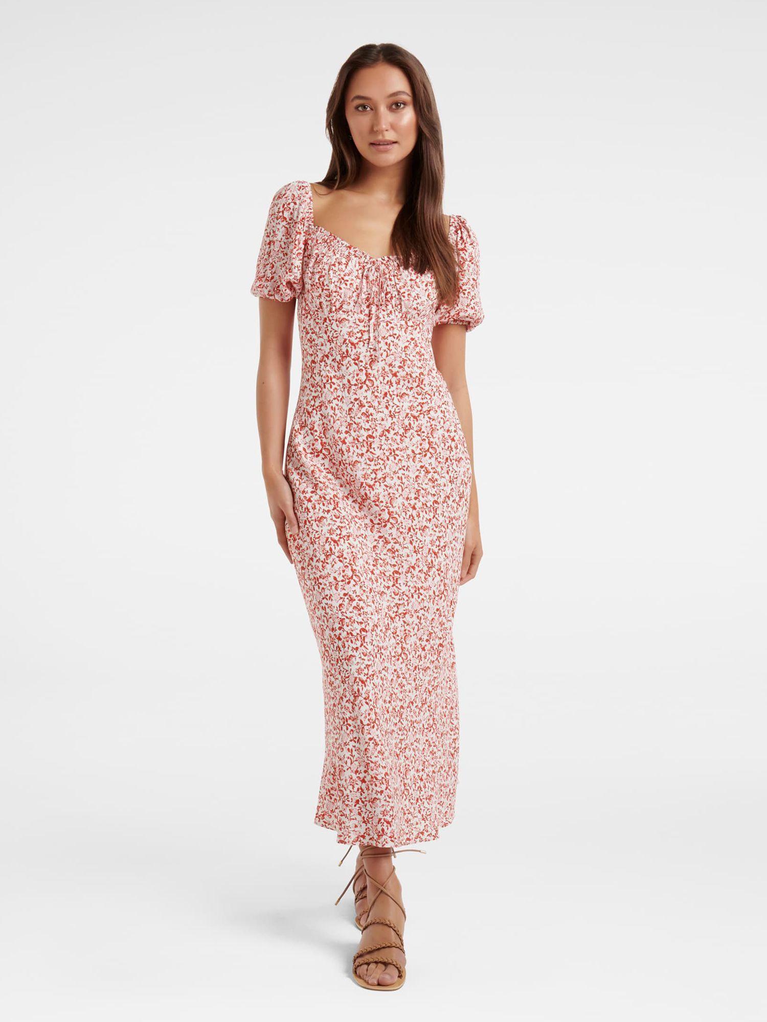 lorelai ruched front midi dress