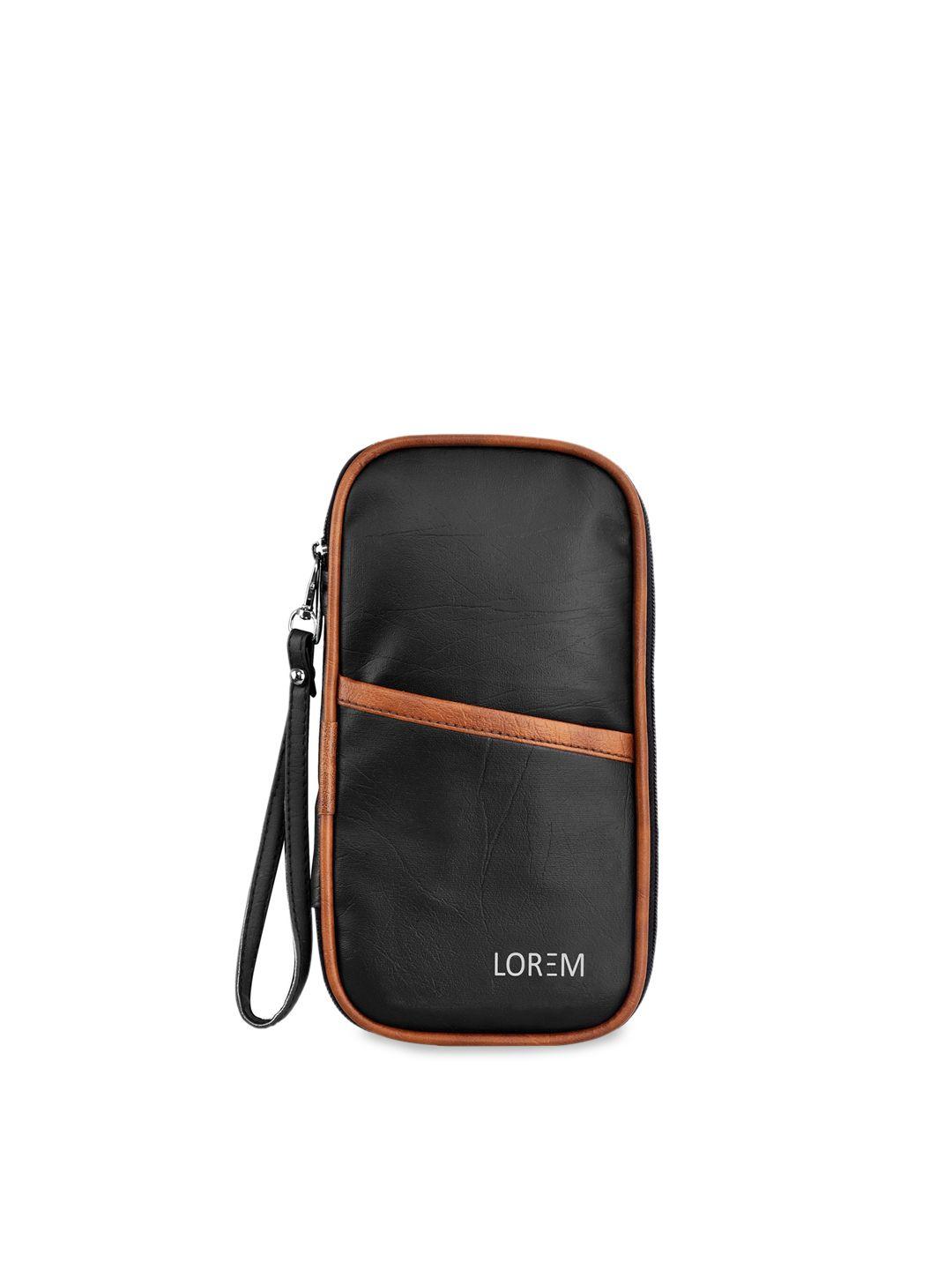 lorem black & tan travel document organiser