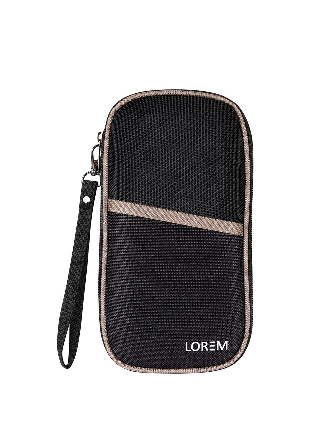 lorem black pvc coated matty passport & cards holders