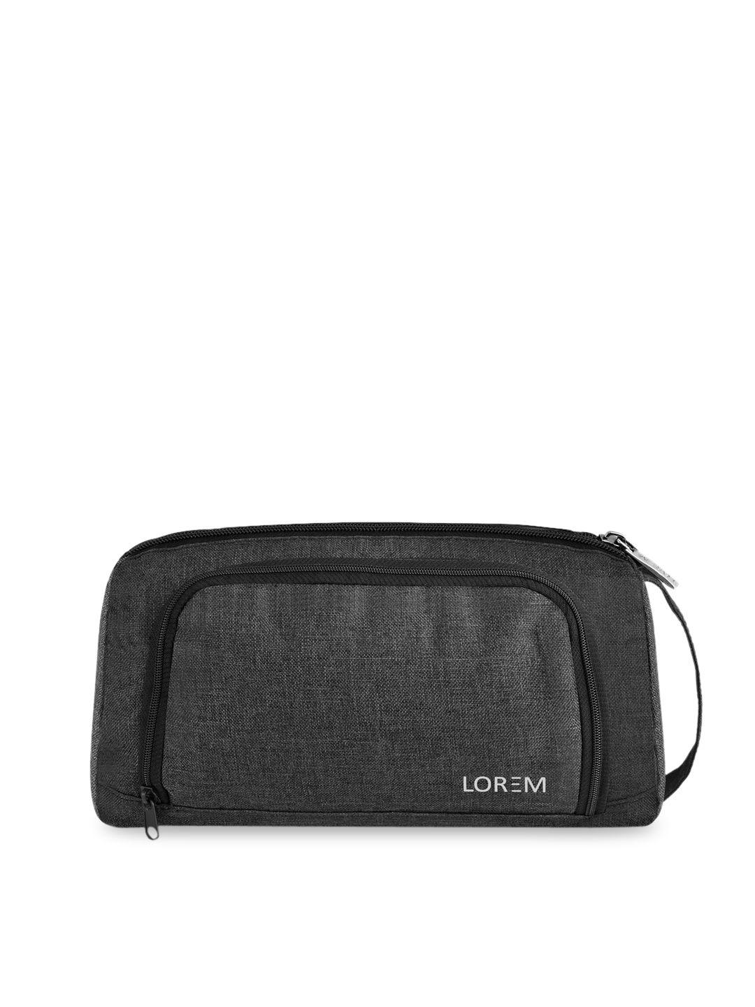 lorem charcoal solid makeup pouch