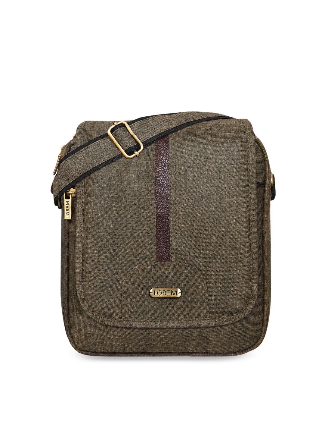 lorem khaki structured sling bag