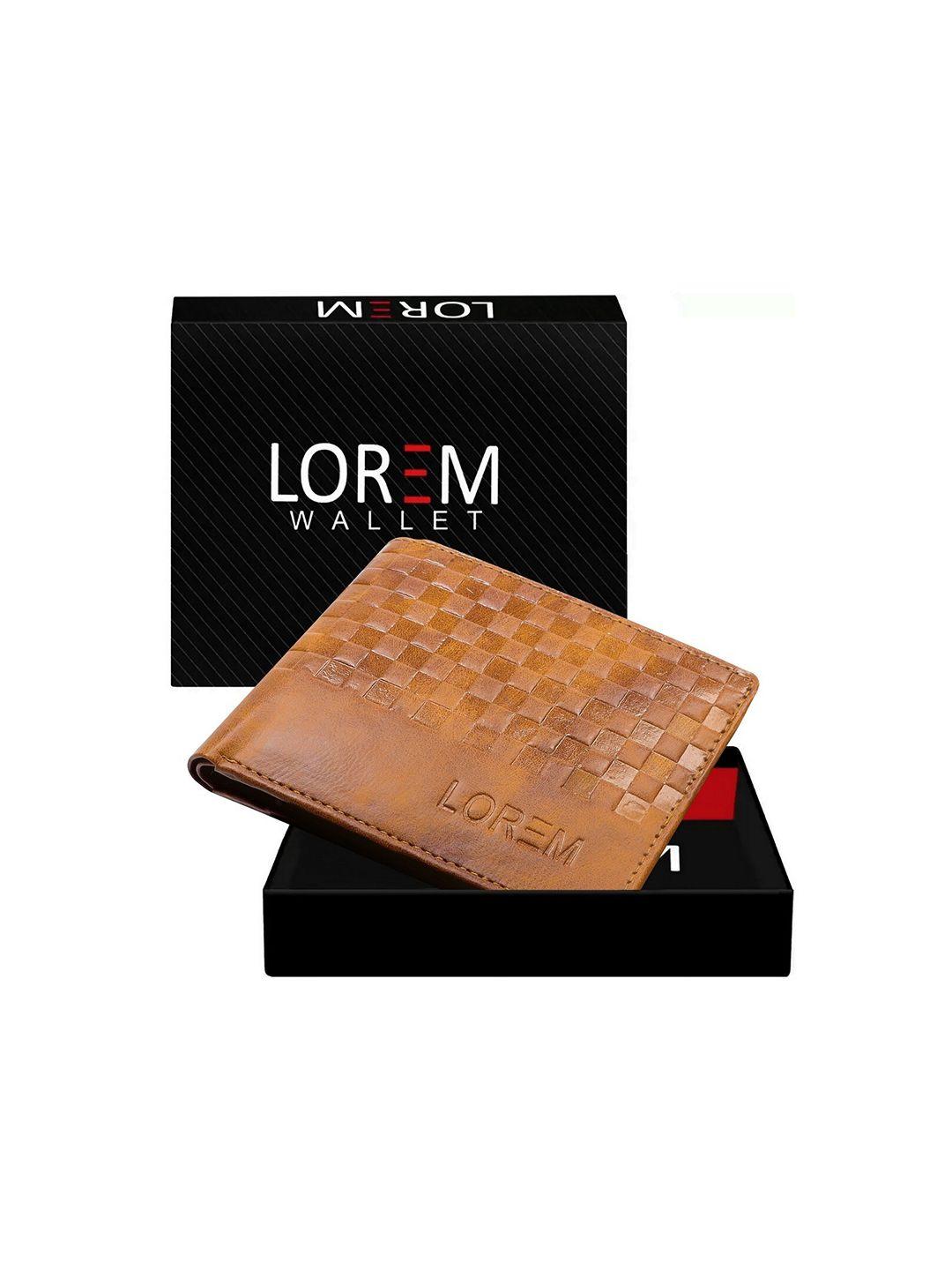 lorem men beige textured two fold wallet with sim card holder