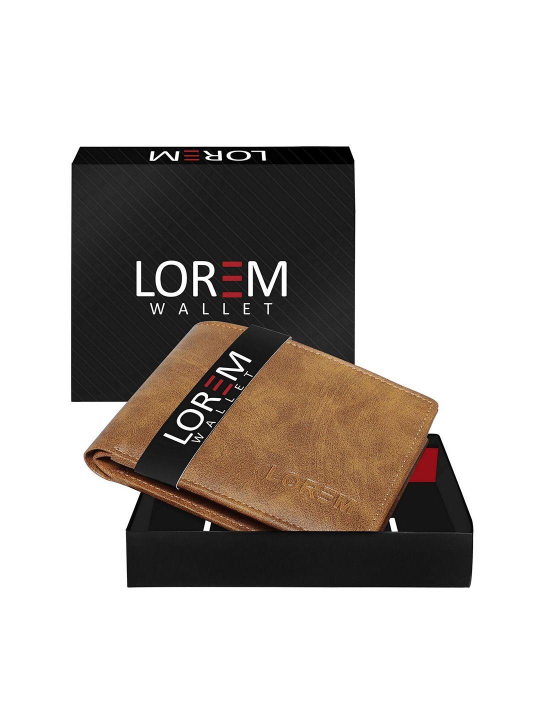 lorem men beige textured two fold wallet with sim card holder