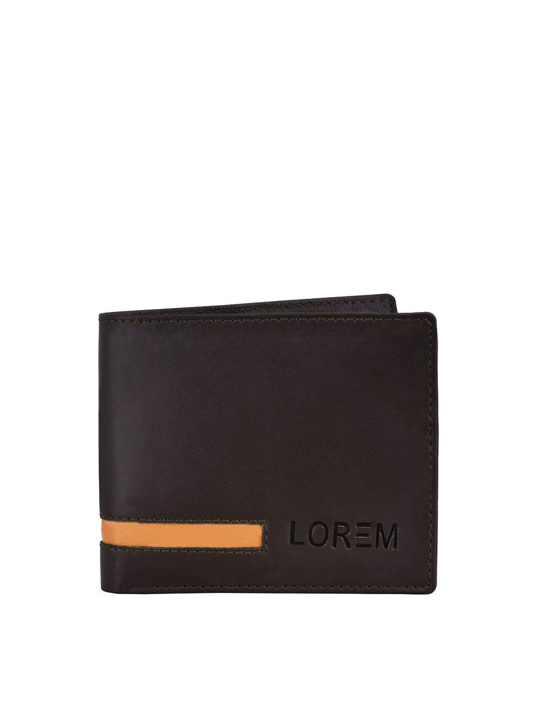 lorem men brown two fold wallet with sim card holder