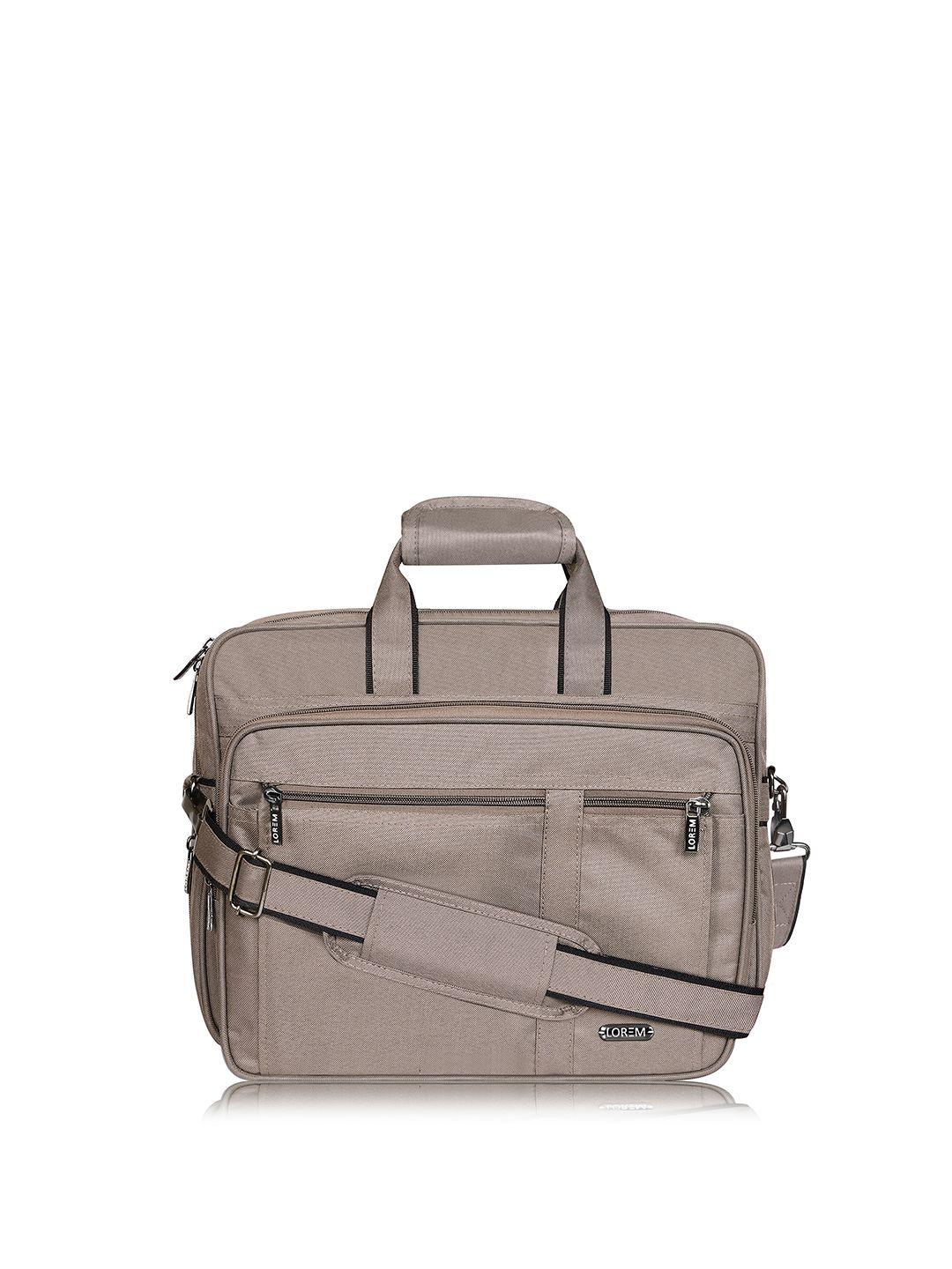 lorem men cream-coloured textured messenger bag