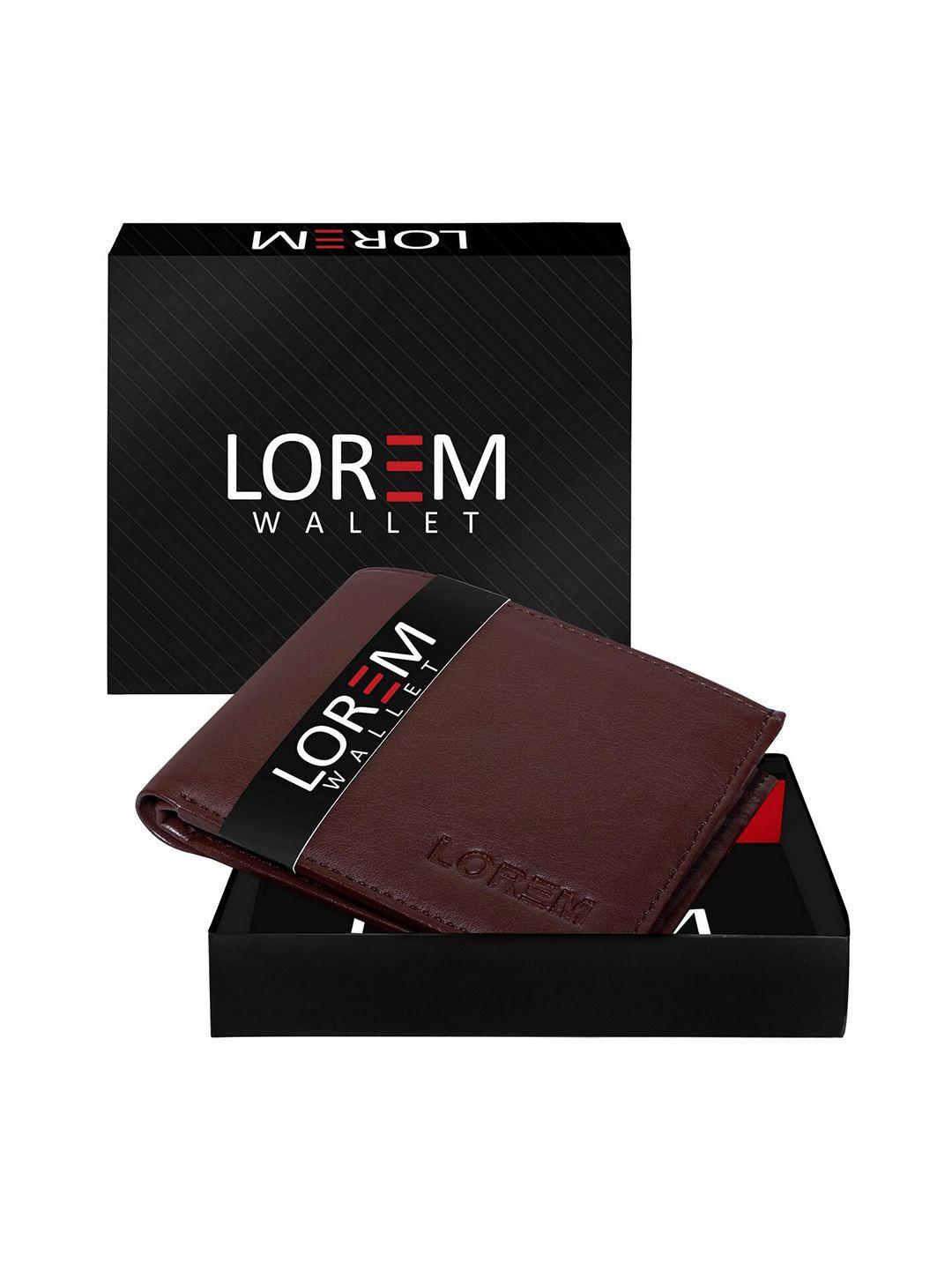 lorem men maroon two fold wallet with sim card holder