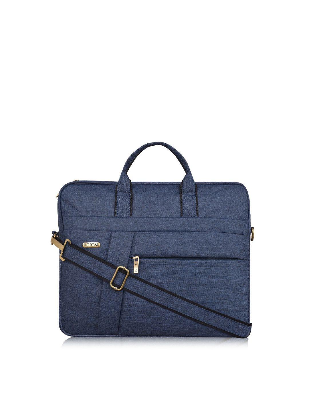 lorem unisex blue & black laptop bag