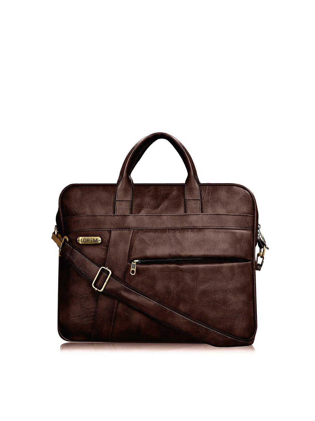 lorem unisex maroon textured messenger bag