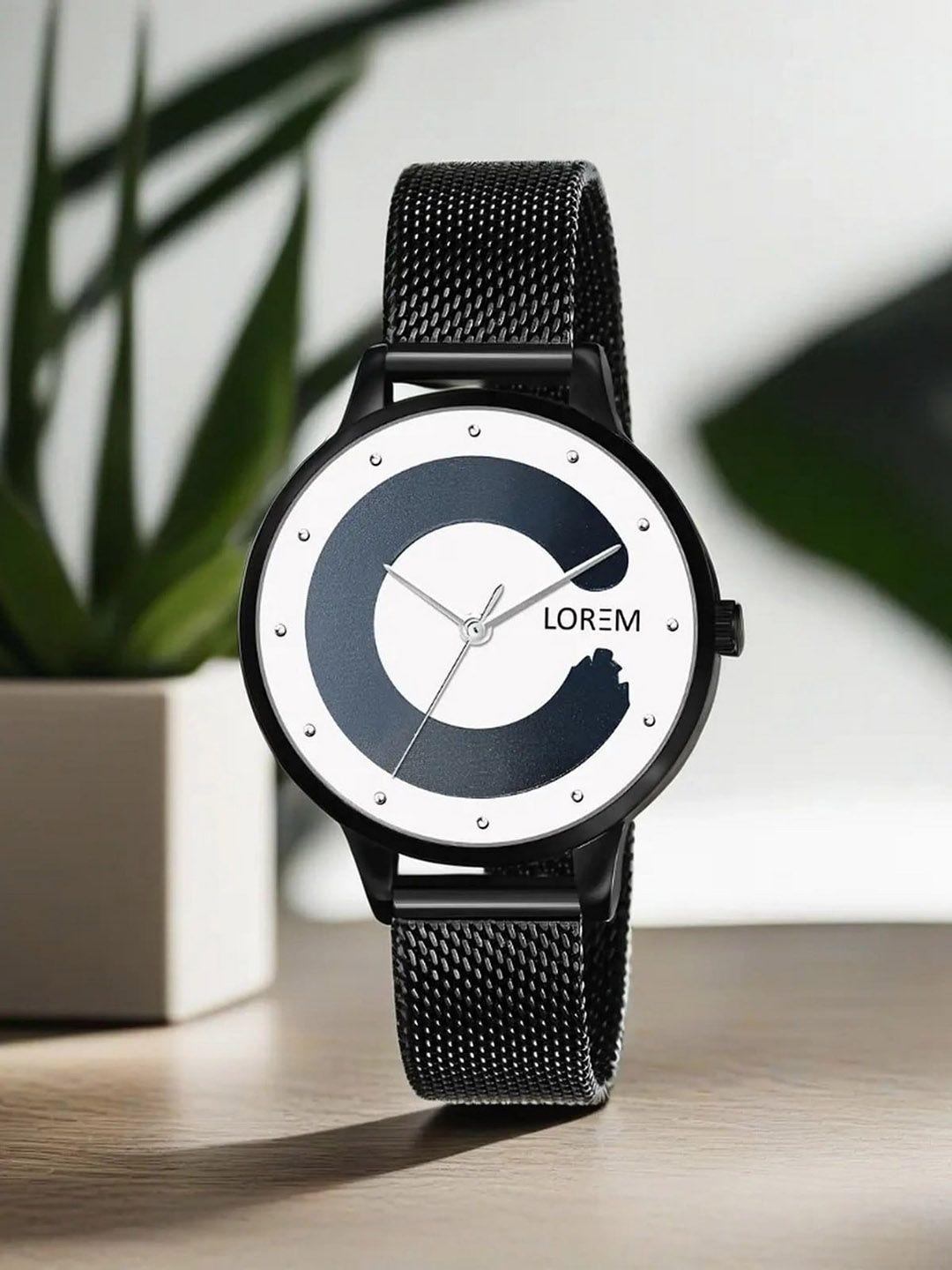 lorem women stainless steel bracelet style straps analogue watch lr357