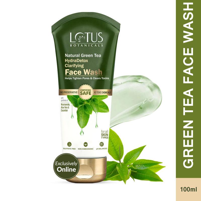 lotus botanicals natural green tea hydradetox clarifying face wash