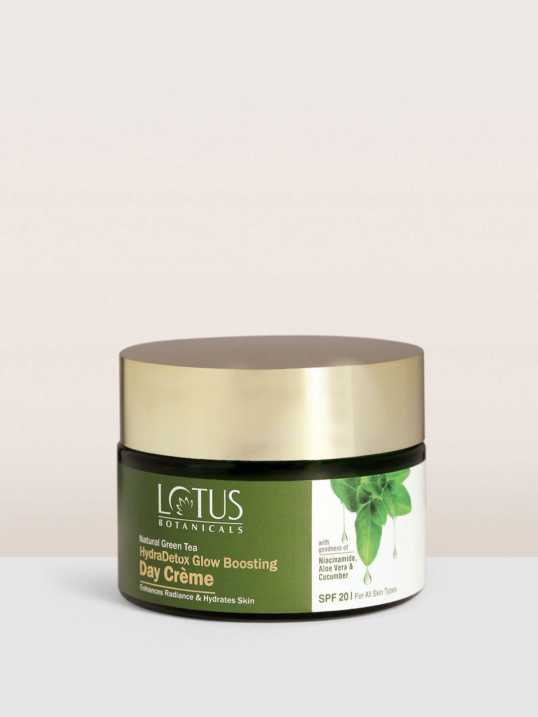 lotus botanicals natural green tea hydradetox spf 20 glow boosting day cream - 50 g