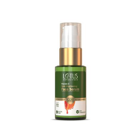 lotus botanicals skin brightening face serum | vitamin c | recovers and repairs dull skin | silicon & chemical free | all skin types | 30g